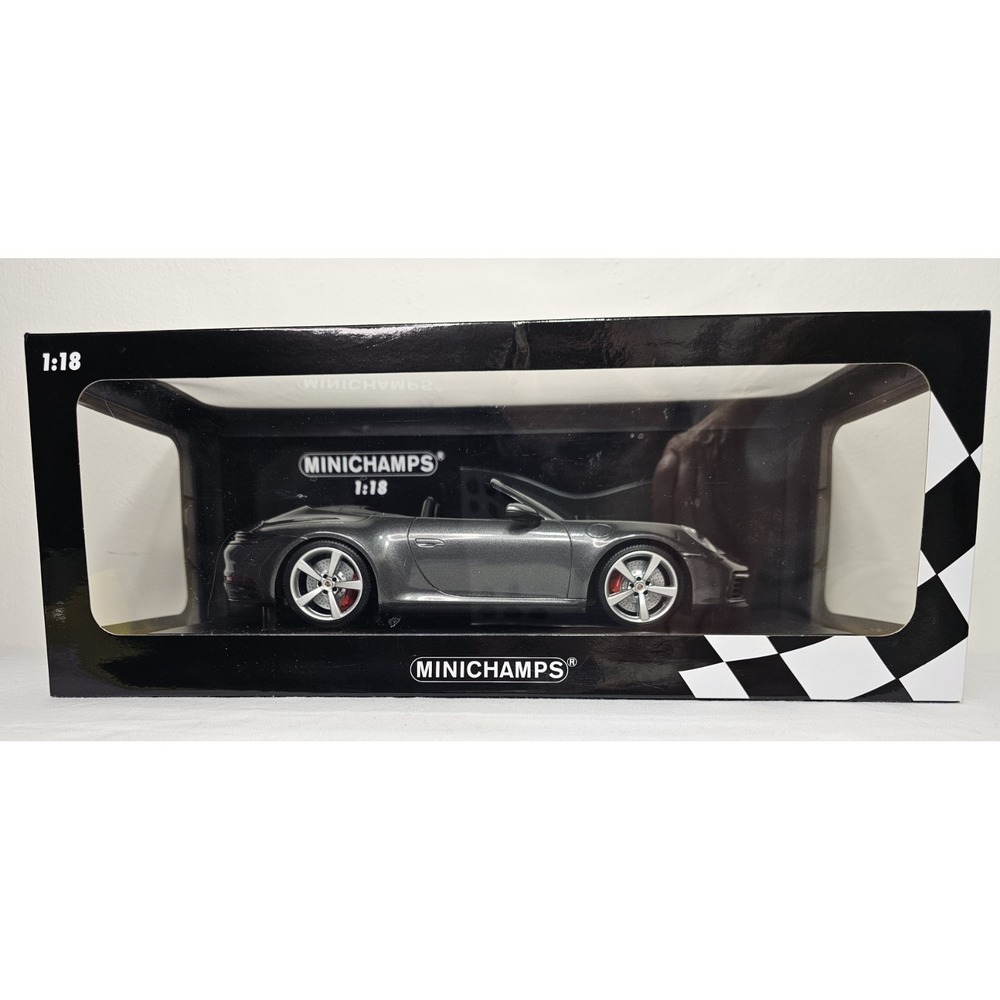 2019 PORSCHE 911 CARRERA 4S CABRIOLET DARK GRAY MET. 1:18 MINICHAMPS 155067336